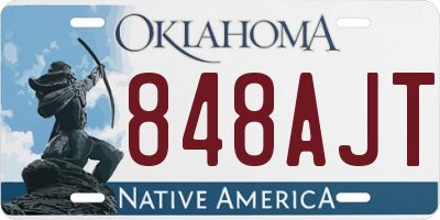OK license plate 848AJT