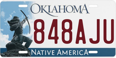 OK license plate 848AJU