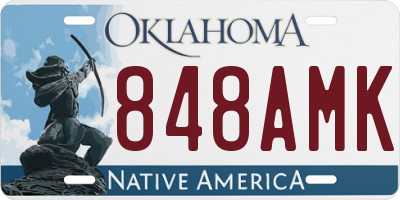 OK license plate 848AMK