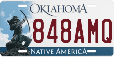 OK license plate 848AMQ