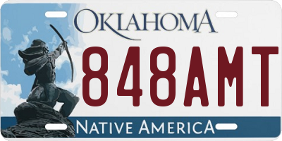 OK license plate 848AMT