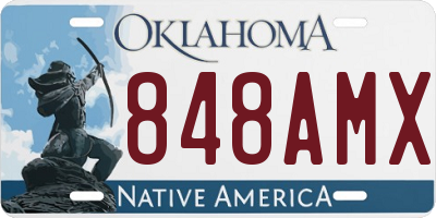 OK license plate 848AMX
