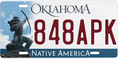 OK license plate 848APK