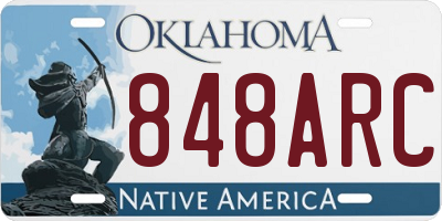 OK license plate 848ARC