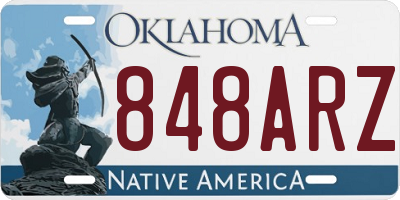 OK license plate 848ARZ