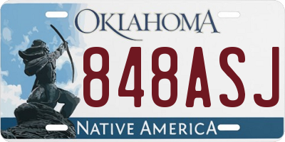 OK license plate 848ASJ