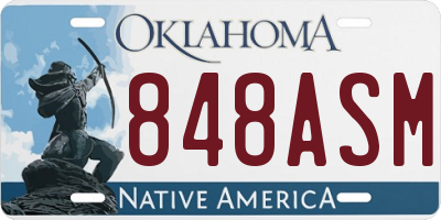 OK license plate 848ASM