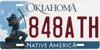 OK license plate 848ATH