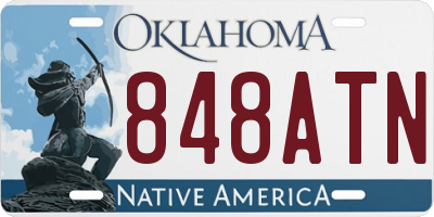 OK license plate 848ATN
