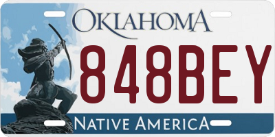 OK license plate 848BEY