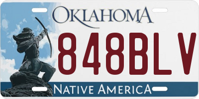 OK license plate 848BLV
