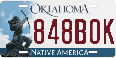 OK license plate 848BOK