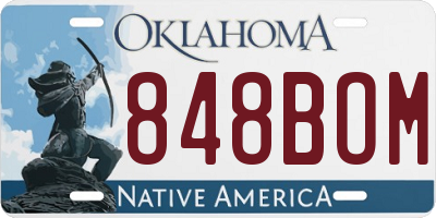 OK license plate 848BOM