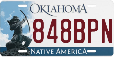 OK license plate 848BPN