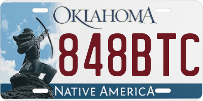 OK license plate 848BTC