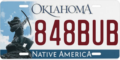 OK license plate 848BUB