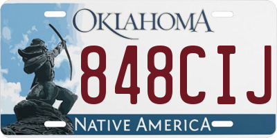 OK license plate 848CIJ
