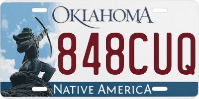 OK license plate 848CUQ