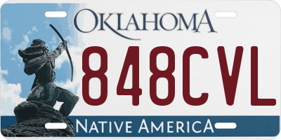 OK license plate 848CVL