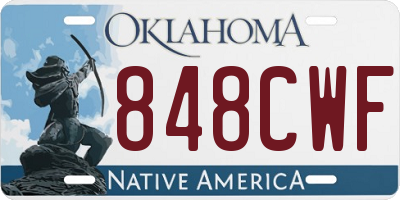 OK license plate 848CWF