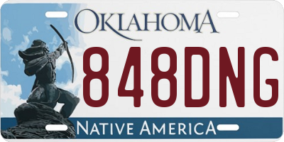 OK license plate 848DNG
