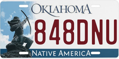 OK license plate 848DNU