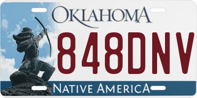 OK license plate 848DNV