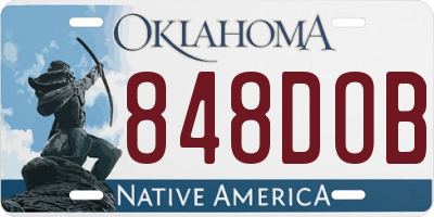 OK license plate 848DOB