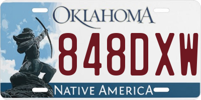 OK license plate 848DXW