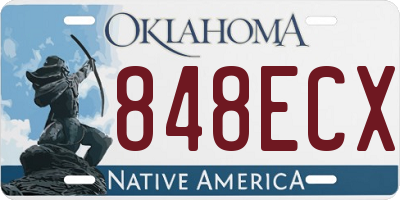 OK license plate 848ECX