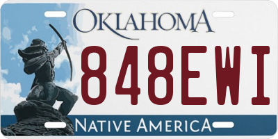 OK license plate 848EWI
