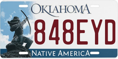 OK license plate 848EYD