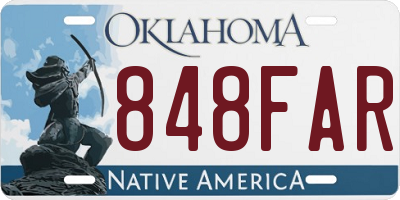 OK license plate 848FAR