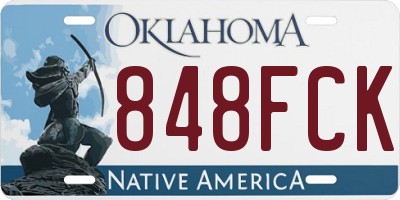 OK license plate 848FCK