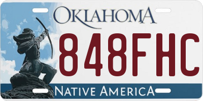 OK license plate 848FHC