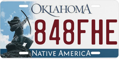 OK license plate 848FHE