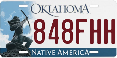 OK license plate 848FHH
