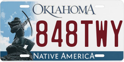 OK license plate 848TWY
