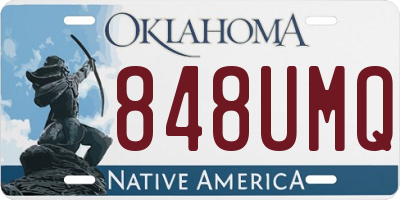 OK license plate 848UMQ