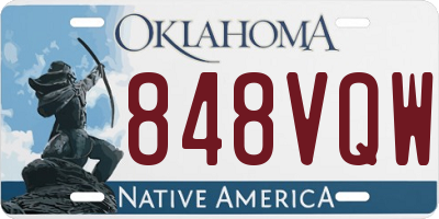OK license plate 848VQW