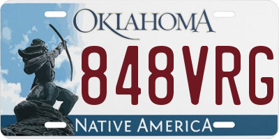 OK license plate 848VRG