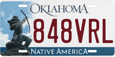 OK license plate 848VRL