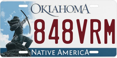 OK license plate 848VRM