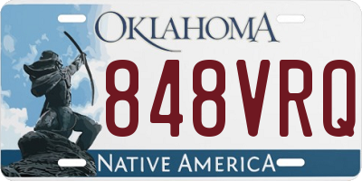 OK license plate 848VRQ