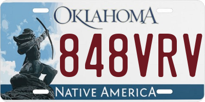 OK license plate 848VRV