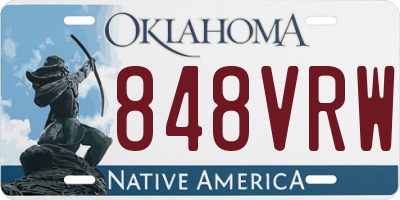 OK license plate 848VRW