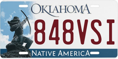 OK license plate 848VSI