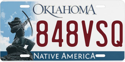 OK license plate 848VSQ