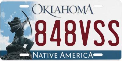 OK license plate 848VSS