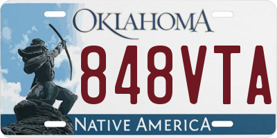 OK license plate 848VTA